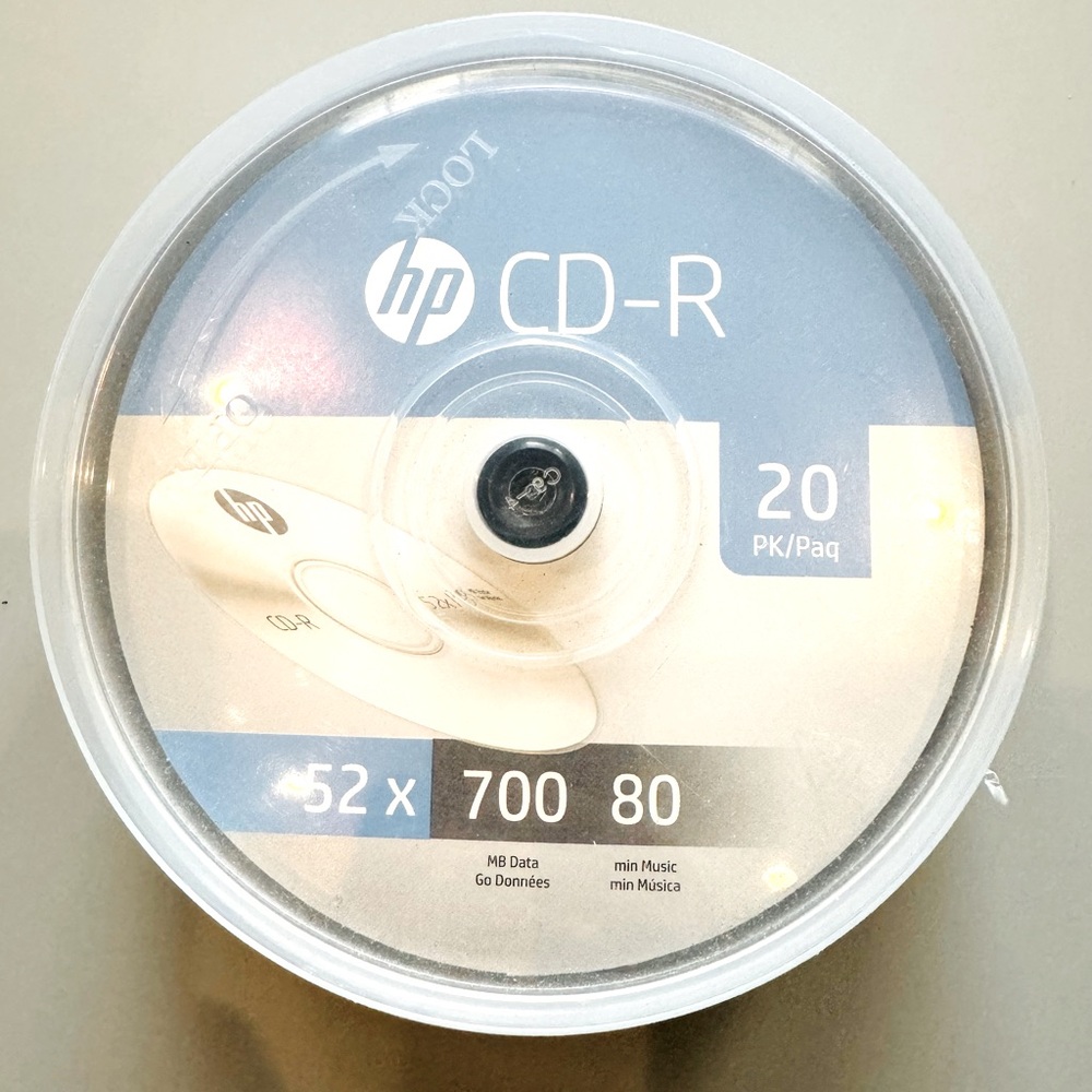 HEWLETT PACKARD CR52020CB CD-R 20PK Spindle Blank CD’s New and Sealed